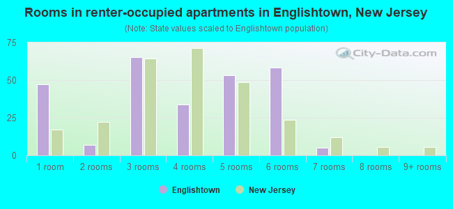 Rooms in renter-occupied apartments in Englishtown, New Jersey