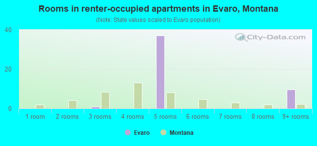 Rooms in renter-occupied apartments in Evaro, Montana