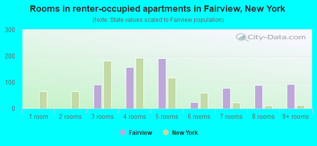 Rooms in renter-occupied apartments in Fairview, New York