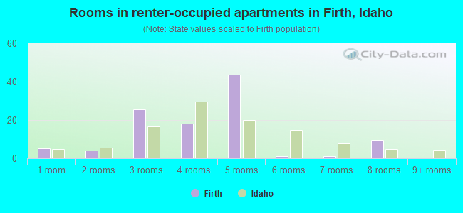 Rooms in renter-occupied apartments in Firth, Idaho