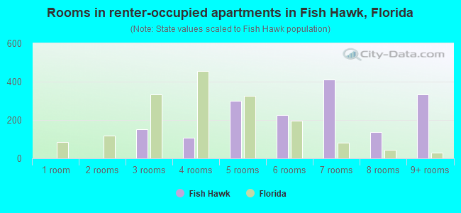 Rooms in renter-occupied apartments in Fish Hawk, Florida