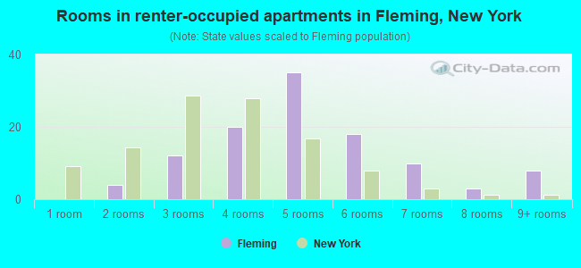 Rooms in renter-occupied apartments in Fleming, New York