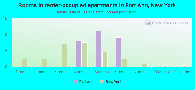 Rooms in renter-occupied apartments in Fort Ann, New York
