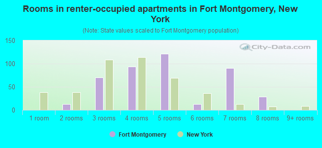 Rooms in renter-occupied apartments in Fort Montgomery, New York