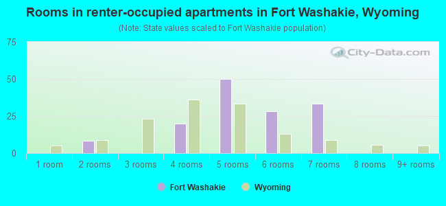 Rooms in renter-occupied apartments in Fort Washakie, Wyoming
