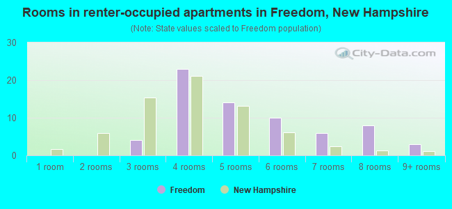 Rooms in renter-occupied apartments in Freedom, New Hampshire