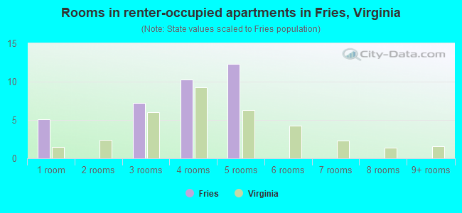 Rooms in renter-occupied apartments in Fries, Virginia