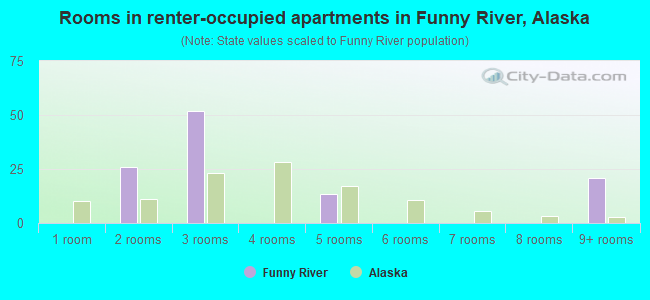 Rooms in renter-occupied apartments in Funny River, Alaska