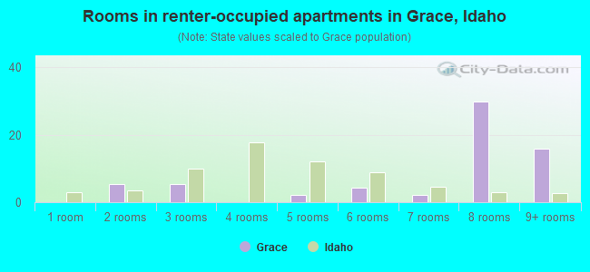 Rooms in renter-occupied apartments in Grace, Idaho