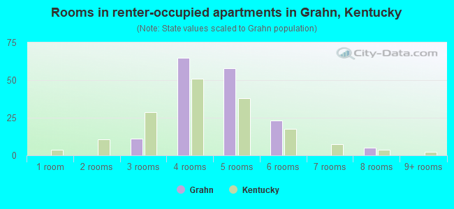 Rooms in renter-occupied apartments in Grahn, Kentucky