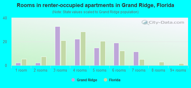 Rooms in renter-occupied apartments in Grand Ridge, Florida