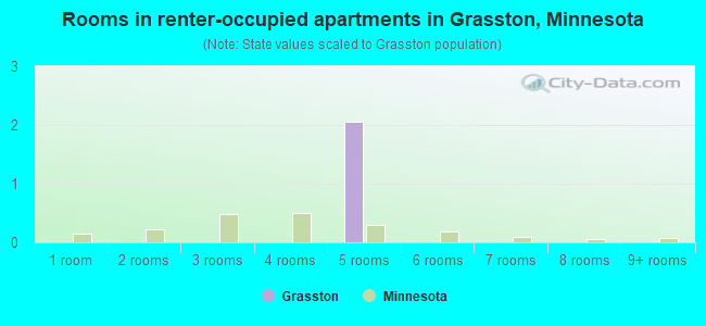 Rooms in renter-occupied apartments in Grasston, Minnesota