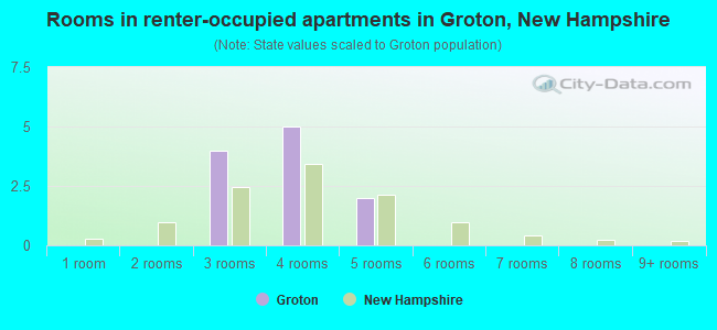 Rooms in renter-occupied apartments in Groton, New Hampshire