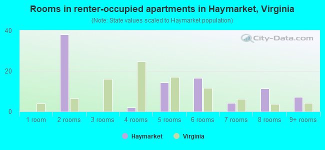 Rooms in renter-occupied apartments in Haymarket, Virginia