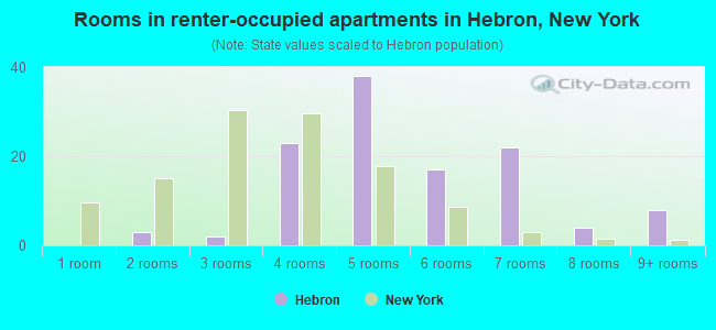 Rooms in renter-occupied apartments in Hebron, New York