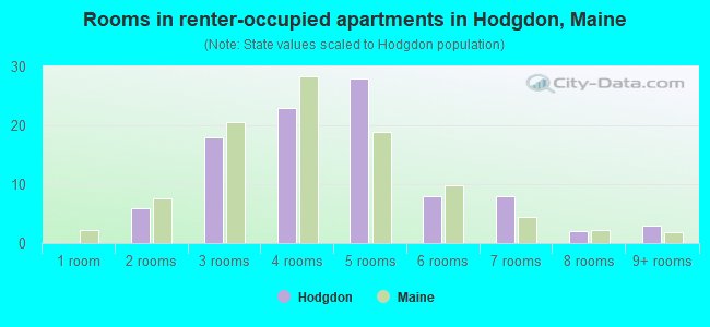 Rooms in renter-occupied apartments in Hodgdon, Maine