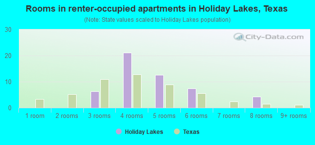 Rooms in renter-occupied apartments in Holiday Lakes, Texas