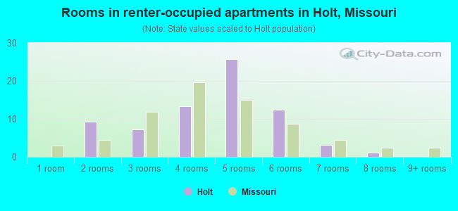 Rooms in renter-occupied apartments in Holt, Missouri