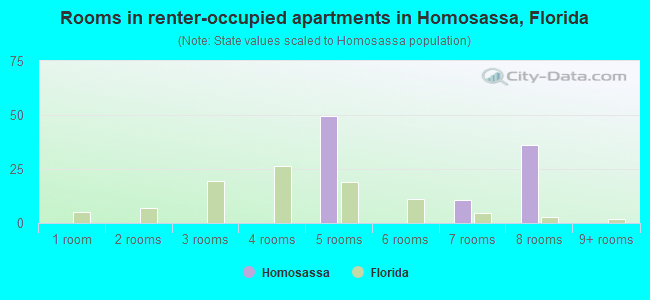 Rooms in renter-occupied apartments in Homosassa, Florida