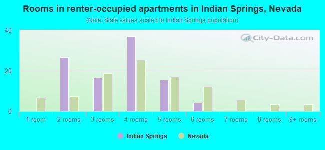 Rooms in renter-occupied apartments in Indian Springs, Nevada