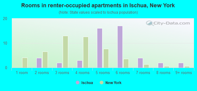 Rooms in renter-occupied apartments in Ischua, New York