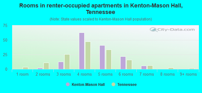 Rooms in renter-occupied apartments in Kenton-Mason Hall, Tennessee