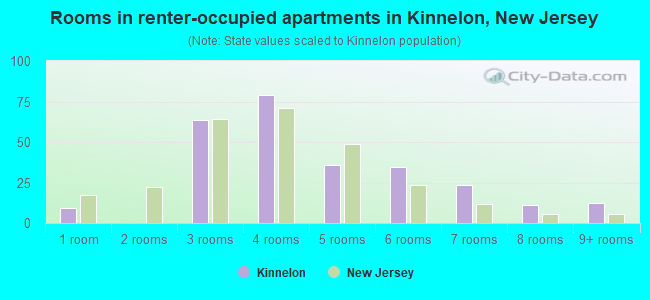 Rooms in renter-occupied apartments in Kinnelon, New Jersey