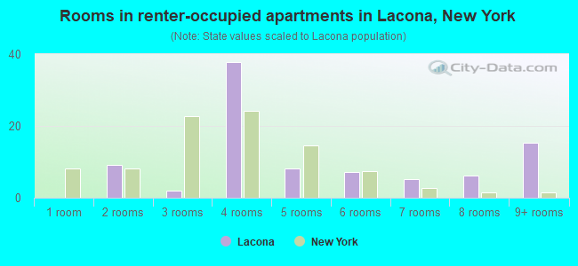 Rooms in renter-occupied apartments in Lacona, New York