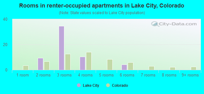 Rooms in renter-occupied apartments in Lake City, Colorado