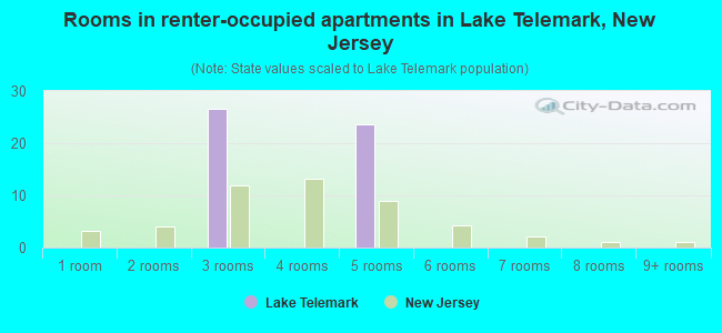 Rooms in renter-occupied apartments in Lake Telemark, New Jersey