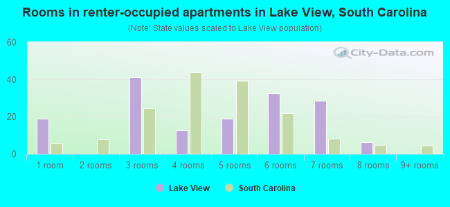 Rooms in renter-occupied apartments in Lake View, South Carolina
