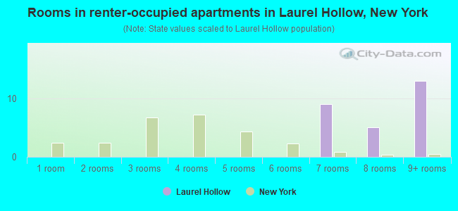 Rooms in renter-occupied apartments in Laurel Hollow, New York