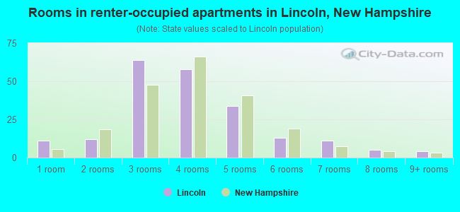 Rooms in renter-occupied apartments in Lincoln, New Hampshire