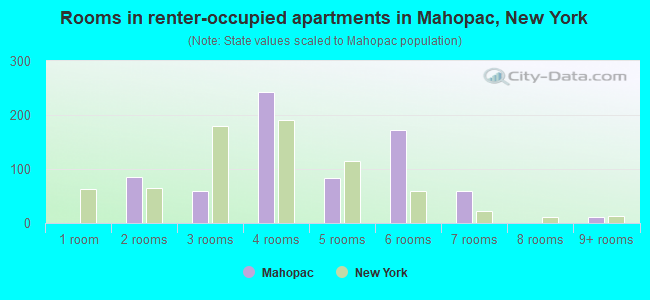 Rooms in renter-occupied apartments in Mahopac, New York
