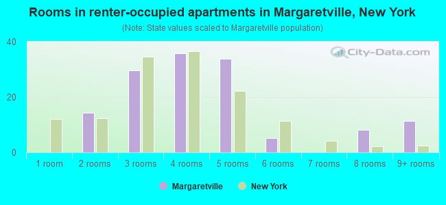 Rooms in renter-occupied apartments in Margaretville, New York