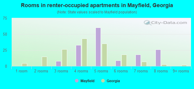 Rooms in renter-occupied apartments in Mayfield, Georgia