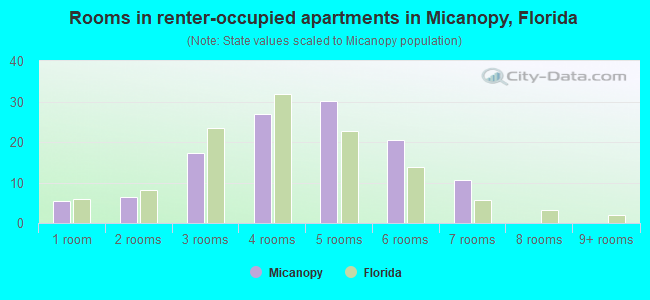 Rooms in renter-occupied apartments in Micanopy, Florida
