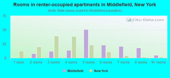 Rooms in renter-occupied apartments in Middlefield, New York