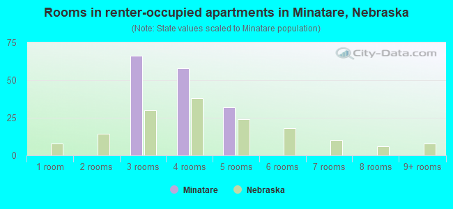 Rooms in renter-occupied apartments in Minatare, Nebraska