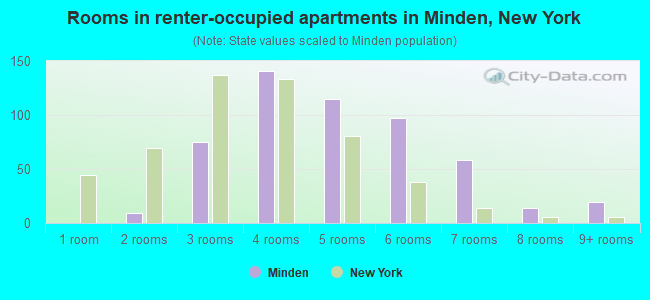 Rooms in renter-occupied apartments in Minden, New York