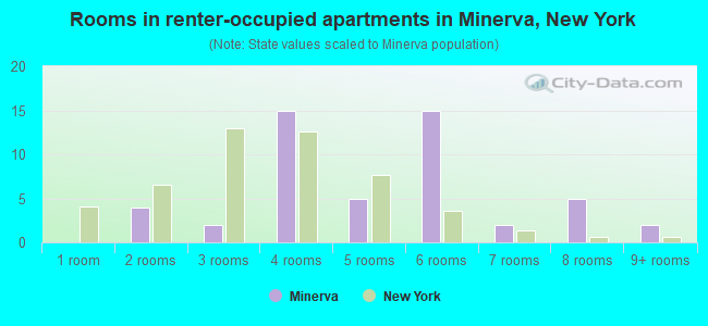 Rooms in renter-occupied apartments in Minerva, New York
