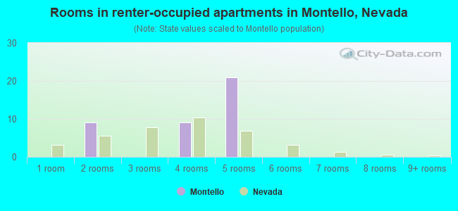 Rooms in renter-occupied apartments in Montello, Nevada