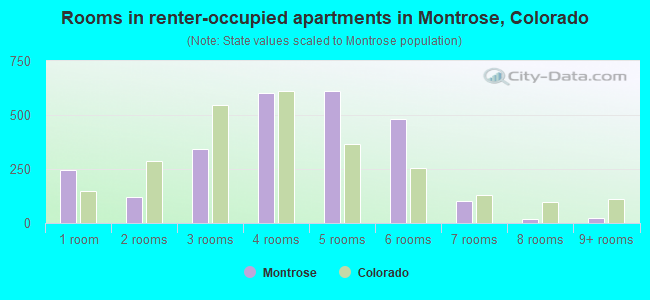 Rooms in renter-occupied apartments in Montrose, Colorado