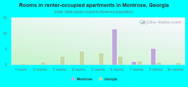 Rooms in renter-occupied apartments in Montrose, Georgia