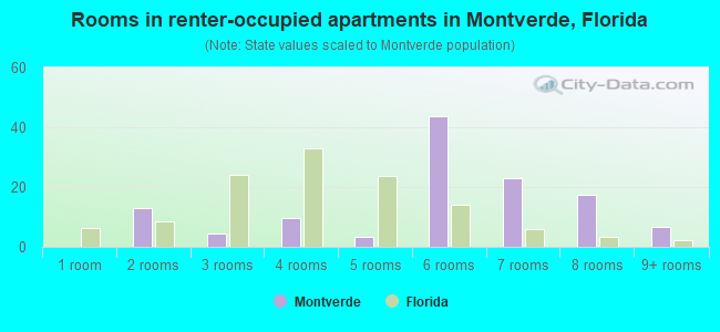 Rooms in renter-occupied apartments in Montverde, Florida