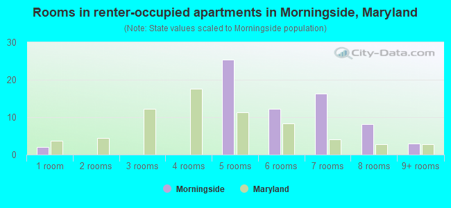 Rooms in renter-occupied apartments in Morningside, Maryland