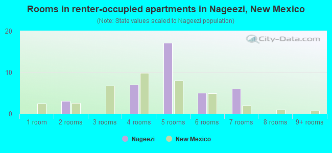 Rooms in renter-occupied apartments in Nageezi, New Mexico
