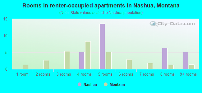Rooms in renter-occupied apartments in Nashua, Montana