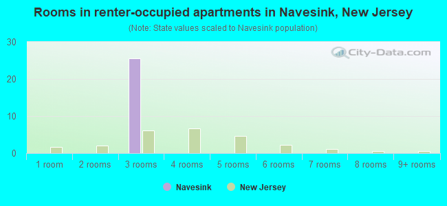 Rooms in renter-occupied apartments in Navesink, New Jersey