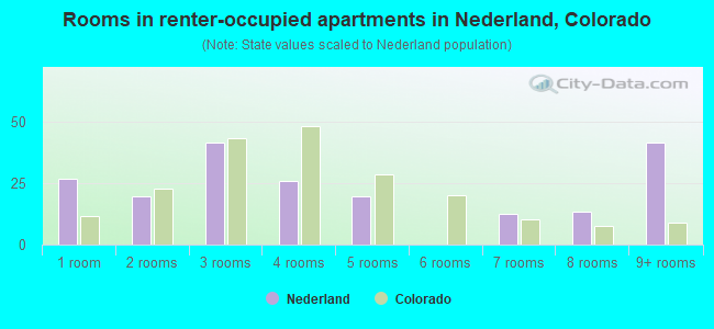 Rooms in renter-occupied apartments in Nederland, Colorado